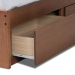 Load image into Gallery viewer, Baxton Studio Wren Modern And Contemporary Walnut Finished 3-Drawer Full Size Platform Storage Bed Frame
