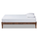 Load image into Gallery viewer, Baxton Studio Lucina Mid-Century Modern Walnut Brown Finished Twin Size Platform Bed Frame
