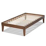 Load image into Gallery viewer, Baxton Studio Lucina Mid-Century Modern Walnut Brown Finished Twin Size Platform Bed Frame
