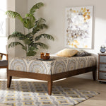 Load image into Gallery viewer, Baxton Studio Lucina Mid-Century Modern Walnut Brown Finished Twin Size Platform Bed Frame
