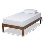 Load image into Gallery viewer, Baxton Studio Lucina Mid-Century Modern Walnut Brown Finished Twin Size Platform Bed Frame
