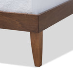 Load image into Gallery viewer, Baxton Studio Lucina Mid-Century Modern Walnut Brown Finished Full Size Platform Bed Frame
