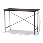 Load image into Gallery viewer, Baxton Studio Tavin Industrial Espresso Wood And Black Metal Criss-Cross Desk
