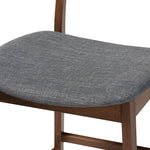 Load image into Gallery viewer, Baxton Studio Larine Modern And Contemporary Dark Grey Fabric Upholstered Walnut Finished 2-Piece Wood Counter Stool Set
