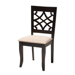 Load image into Gallery viewer, Baxton Studio Thea Modern Beige Fabric And Dark Brown Finished Wood 5-Piece Dining Set
