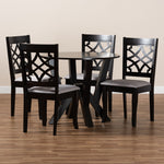 Load image into Gallery viewer, Baxton Studio Alisa Modern And Contemporary Grey Fabric Upholstered And Dark Brown Finished Wood 5-Piece Dining Set
