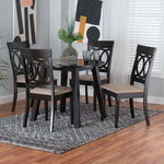 Load image into Gallery viewer, Baxton Studio Charlottle Modern Beige Fabric And Dark Brown Finished Wood 5-Piece Dining Set
