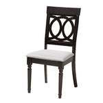 Load image into Gallery viewer, Baxton Studio Jessie Modern Grey Fabric And Dark Brown Finished Wood 5-Piece Dining Set
