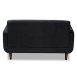 Load image into Gallery viewer, Baxton Studio Allister Mid-Century Modern Dark Grey Fabric Upholstered Loveseat
