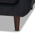 Load image into Gallery viewer, BAXTON STUDIO ALLISTER MID-CENTURY MODERN DARK GREY FABRIC UPHOLSTERED LOVESEAT
