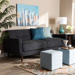 Load image into Gallery viewer, Baxton Studio Allister Mid-Century Modern Dark Grey Fabric Upholstered Sofa
