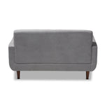 Load image into Gallery viewer, Baxton Studio Allister Mid-Century Modern Light Grey Fabric Upholstered Loveseat
