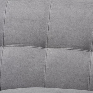 Baxton Studio Allister Mid-Century Modern Light Grey Fabric Upholstered Loveseat