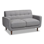 Load image into Gallery viewer, Baxton Studio Allister Mid-Century Modern Light Grey Fabric Upholstered 2-Piece Living Room Set
