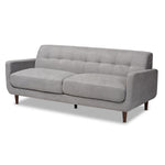 Load image into Gallery viewer, Baxton Studio Allister Mid-Century Modern Light Grey Fabric Upholstered Sofa
