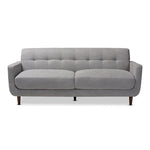 Load image into Gallery viewer, Baxton Studio Allister Mid-Century Modern Light Grey Fabric Upholstered Sofa
