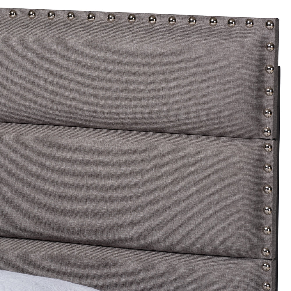 Baxton Studio Ansa Modern And Contemporary Grey Fabric Upholstered Twin Size Bed