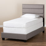 Load image into Gallery viewer, Baxton Studio Ansa Modern And Contemporary Grey Fabric Upholstered Twin Size Bed
