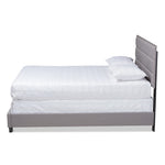 Load image into Gallery viewer, Baxton Studio Ansa Modern And Contemporary Grey Fabric Upholstered Queen Size Bed
