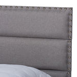 Load image into Gallery viewer, Baxton Studio Ansa Modern And Contemporary Grey Fabric Upholstered Queen Size Bed
