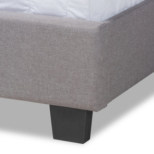 Baxton Studio Ansa Modern And Contemporary Grey Fabric Upholstered King Size Bed