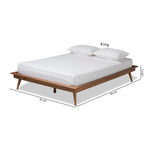 Load image into Gallery viewer, Baxton Studio Karine Mid-Century Modern Walnut Brown Finished Wood Queen Size Platform Bed Frame
