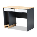 Load image into Gallery viewer, Baxton Studio Reed Mid-Century Modern 2-Drawer Multicolor Wood Computer Desk
