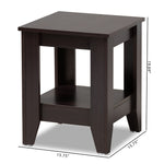 Load image into Gallery viewer, Baxton Studio Audra Modern And Contemporary Dark Brown Finished Wood End Table
