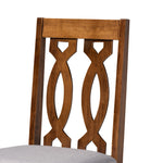 Load image into Gallery viewer, Baxton Studio Elaine Modern And Contemporary Grey Fabric Upholstered And Walnut Brown Finished Wood 5-Piece Dining Set
