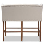 Load image into Gallery viewer, Baxton Studio Alira Modern And Contemporary Beige Fabric Upholstered Walnut Finished Wood Button Tufted Bar Stool Bench
