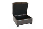 Load image into Gallery viewer, Baxton Studio Agustus Brown Leather Storage Ottoman
