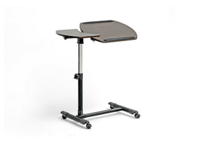 Baxton Studio Olsen Brown Wheeled Laptop Tray Table With Tilt Control