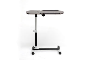 Baxton Studio Olsen Brown Wheeled Laptop Tray Table With Tilt Control