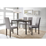 Load image into Gallery viewer, Baxton Studio Andrew Contemporary Espresso Wood Grey Fabric 5Pc Dining Set
