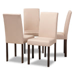 Load image into Gallery viewer, Baxton Studio Andrew Contemporary Espresso Wood Beige Fabric Dining Chair (Set Of 4)
