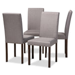 Load image into Gallery viewer, Baxton Studio Andrew Contemporary Espresso Wood Grey Fabric Dining Chair (Set Of 4)
