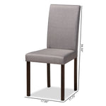 Load image into Gallery viewer, Baxton Studio Andrew Contemporary Espresso Wood Grey Fabric Dining Chair (Set Of 4)
