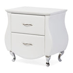 Load image into Gallery viewer, Baxton Studio Erin Modern And Contemporary White Faux Leather Upholstered Nightstand
