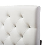 Load image into Gallery viewer, Baxton Studio Viviana Modern And Contemporary White Faux Leather Upholstered Button-Tufted Queen Size Headboard
