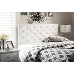 Load image into Gallery viewer, Baxton Studio Viviana Modern And Contemporary White Faux Leather Upholstered Button-Tufted Queen Size Headboard
