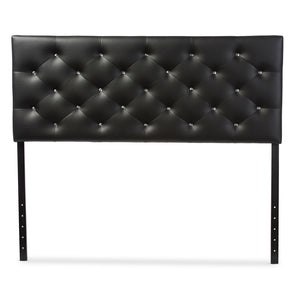 Baxton Studio Viviana Modern and Contemporary Faux Leather Upholstered Button-tufted Headboard