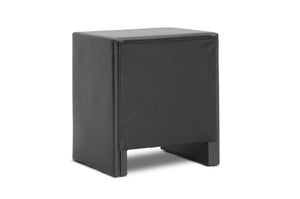 Baxton Studio Frey Black Upholstered Modern Nightstand