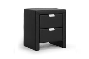 Baxton Studio Frey Upholstered Modern Nightstand