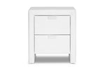 Load image into Gallery viewer, Baxton Studio Frey White Upholstered Modern Nightstand
