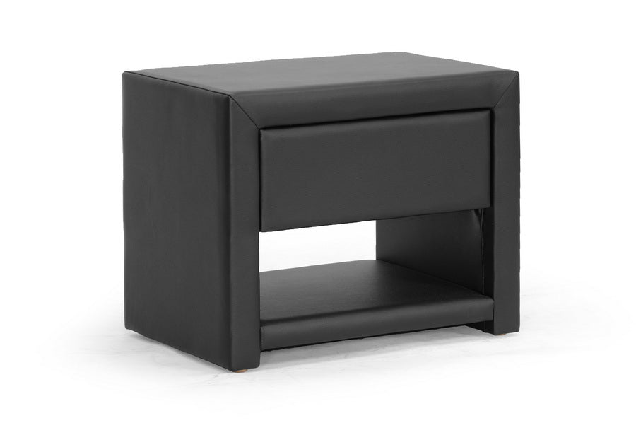 Baxton Studio Massey Upholstered Modern Nightstand