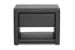 Load image into Gallery viewer, Baxton Studio Massey Black Upholstered Modern Nightstand
