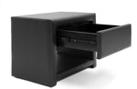 Load image into Gallery viewer, Baxton Studio Massey Black Upholstered Modern Nightstand
