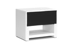 Load image into Gallery viewer, Baxton Studio Massey White Upholstered Modern Nightstand
