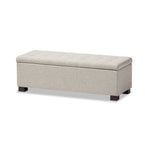 Load image into Gallery viewer, Baxton Studio Roanoke Modern and Contemporary Fabric Upholstered Grid-Tufting Storage Ottoman Bench
