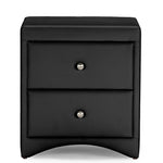 Load image into Gallery viewer, Baxton Studio Dorian Black Faux Leather Upholstered Modern Nightstand
